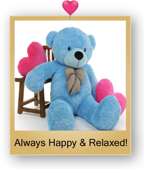 Happy Cuddles Giant Blue Teddy Bear - Obituary (484x589), Png Download