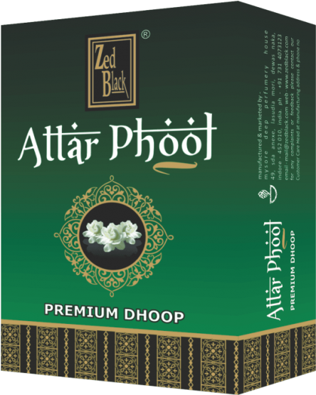 Zed Black Attar Phool Dhoop Cone (500x554), Png Download