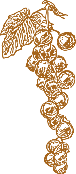 Brown Grapes Svg Clip Arts 264 X 598 Px (264x598), Png Download