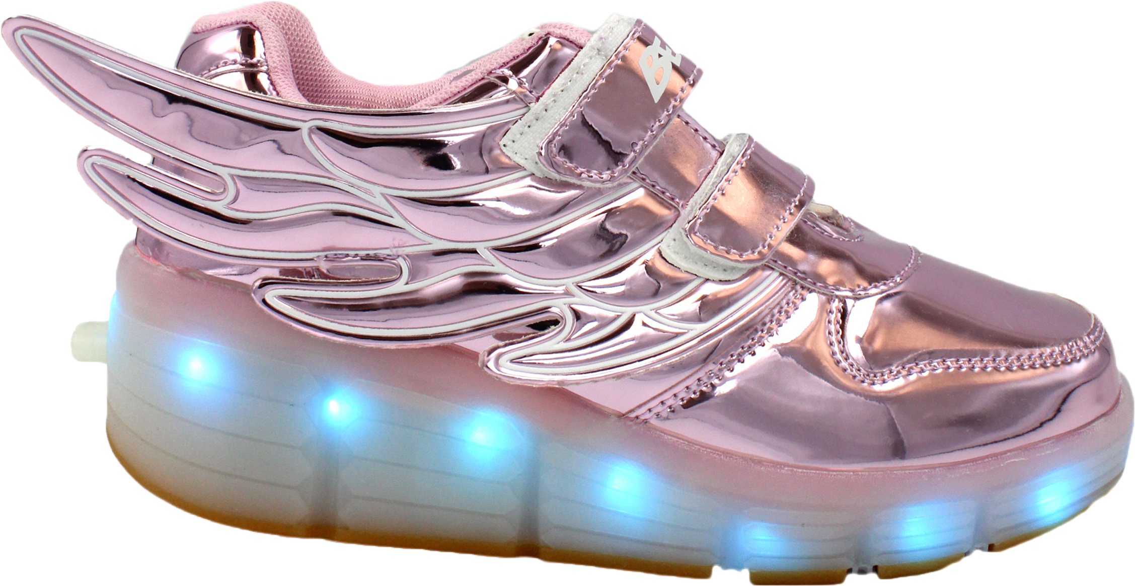 Galaxy Led Shoes Light Up Usb Charging Rolling Wings - Pink Shoes Transparent (2520x2160), Png Download