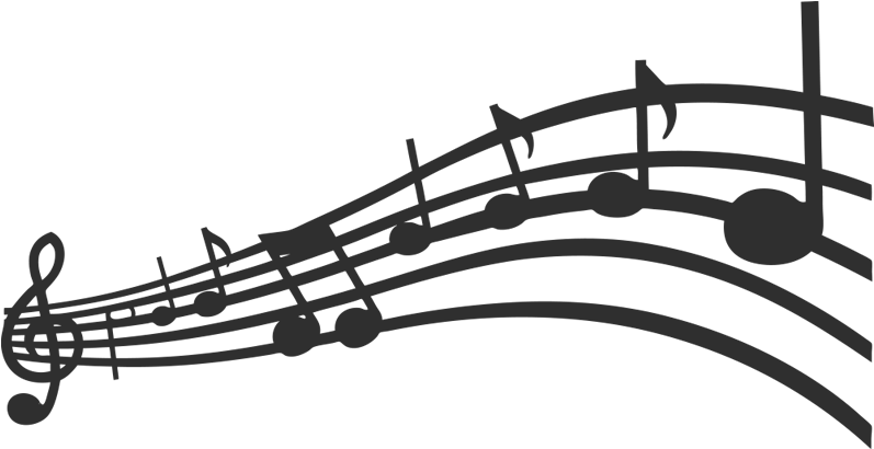 Silver Music Notes Png Download - Flowing Music Notes Png (800x550), Png Download
