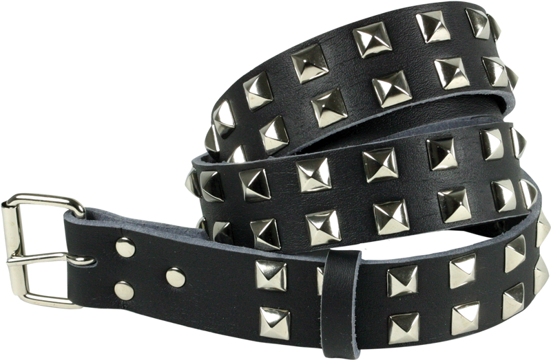 Studded Belt With Pyramid Studs - Belt (800x600), Png Download