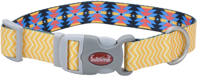 Coastal Pet Products Yellow Chevron Aztec Sublime Adjustable - Coastal Pet Products Sublime 1.5 Adjustable Dog Collar-yellow (700x700), Png Download