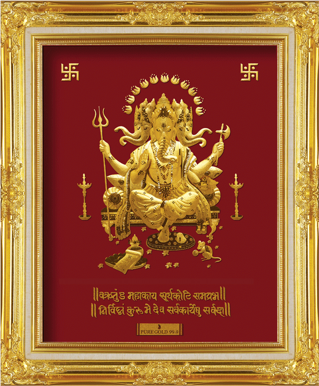 A3 Panchmukhi Ganesha - Ganesha (800x800), Png Download