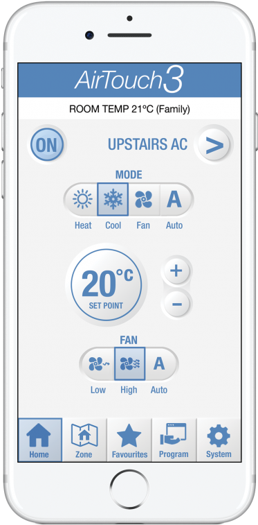 Smart Air Conditioning Control Makes Sense - Air Conditioner Control Panel App (413x807), Png Download