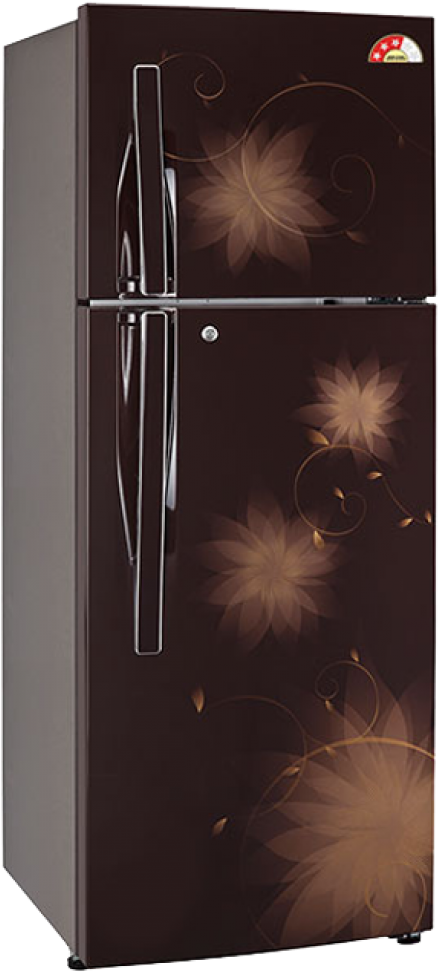 Double Door Lg Refrigerator With Dual Fridge Feature - Lg 335 Litre Gl-u372jhsl.dhszeb Frost Free Refrigerator (766x1000), Png Download