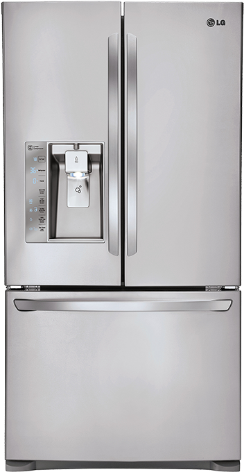 Our French Door Refrigerators Offer The Latest Advances - Lg Lfxs30726s French Door Refrigerator - Stainless (498x795), Png Download