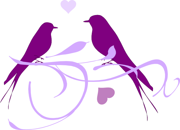 Design Clipart Love - Love Birds Clipart Png (600x432), Png Download