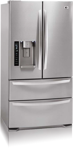 Lg Lmx25981st Panorama - Fridge With Aquaguard (335x495), Png Download