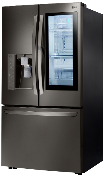 Lg Appliances Lg Instaview Door In Door Refrigerator - Lg French-door Refrigerator With Instaview Door-in-door (366x620), Png Download