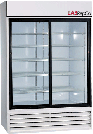 Futura Plus General Purpose Series 45 Cubic Foot Double - Lab Refrigerator Double Door Sliding (338x488), Png Download