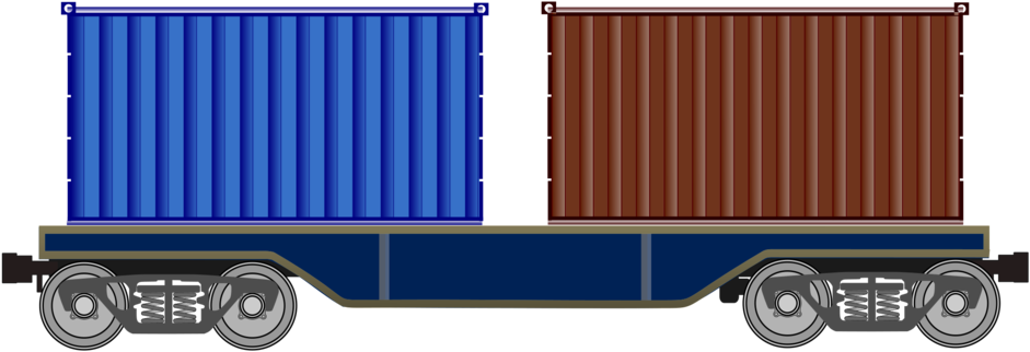 Railroad Car Rail Transport Train Goods Wagon - Wagons Png (1064x750), Png Download