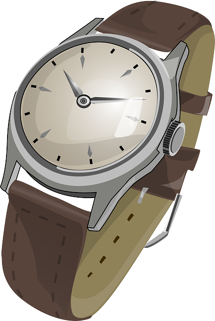 Watch Clipart Id - Wrist Watch Clipart Png (428x640), Png Download