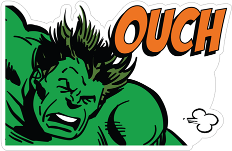 Ouch Hulk - Hulk (490x317), Png Download