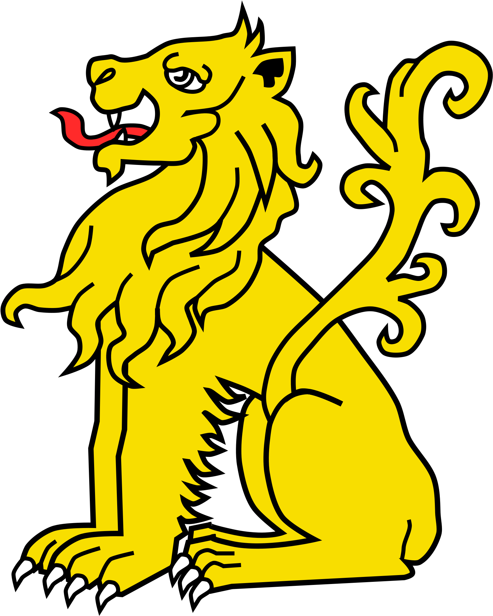 Open - Coat Of Arms Lion (2000x2211), Png Download