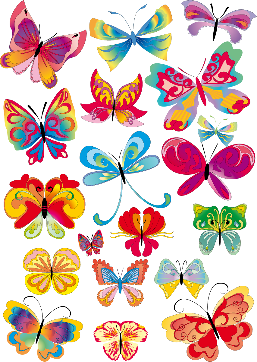 Beautiful Butterflies, 122 Png Images Of Butterflies - Design (853x1200), Png Download