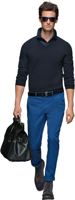 Hugo Boss Fall Winter 2013 2014 Mens Sportswear - Jeans Model For Man Png (600x850), Png Download