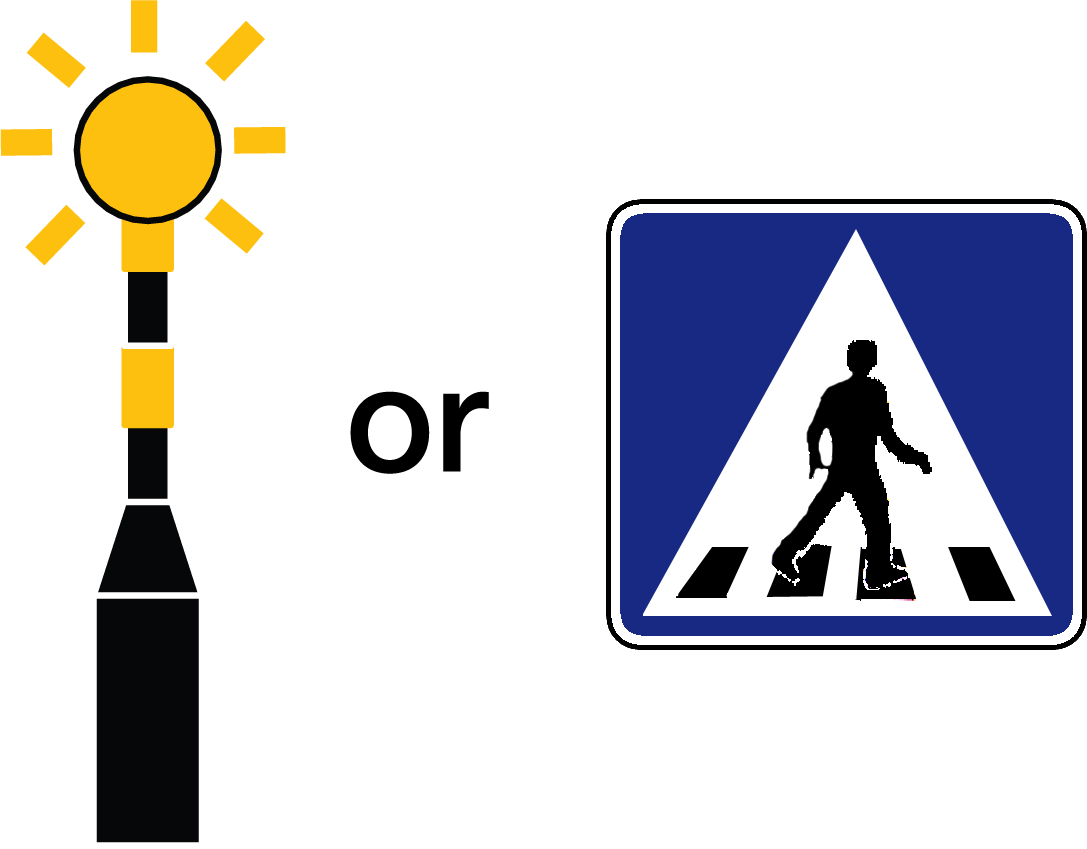 Drawing Of Alternative Zebra Crossing Indicators In - Zebra Crossing Images Drawing (1087x849), Png Download