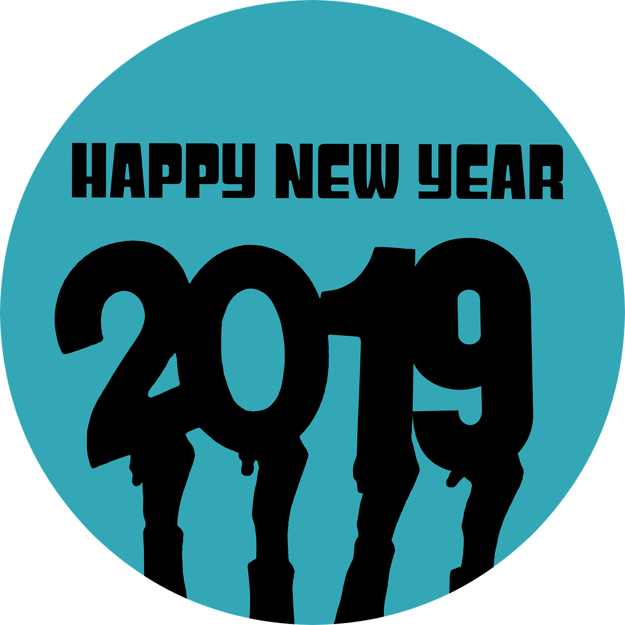New Year Logo Png (1280x1280), Png Download