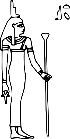 Isis Mistress Of Magic - Isis God Black And White (300x592), Png Download