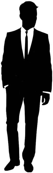 Unfortunate Men's Fashion - Suit Silhouette (220x670), Png Download