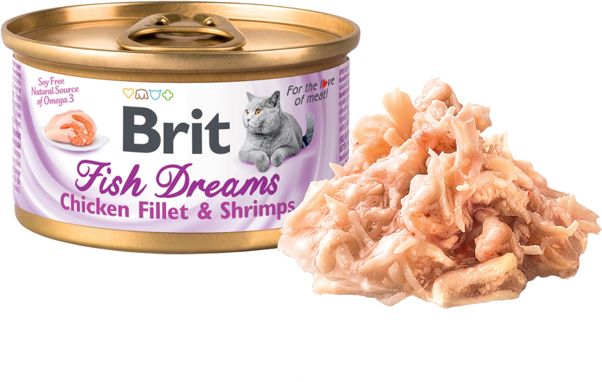Brit Fish Dreams Chicken Fillet & Shrimps - Brit Care (1200x1600), Png Download