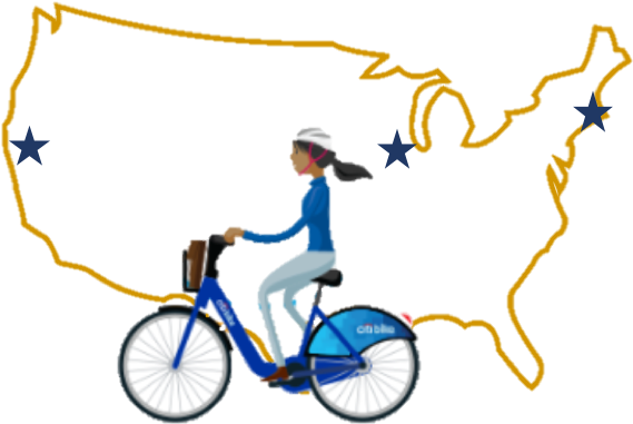 Bike Country Icon - United States Outline (625x483), Png Download