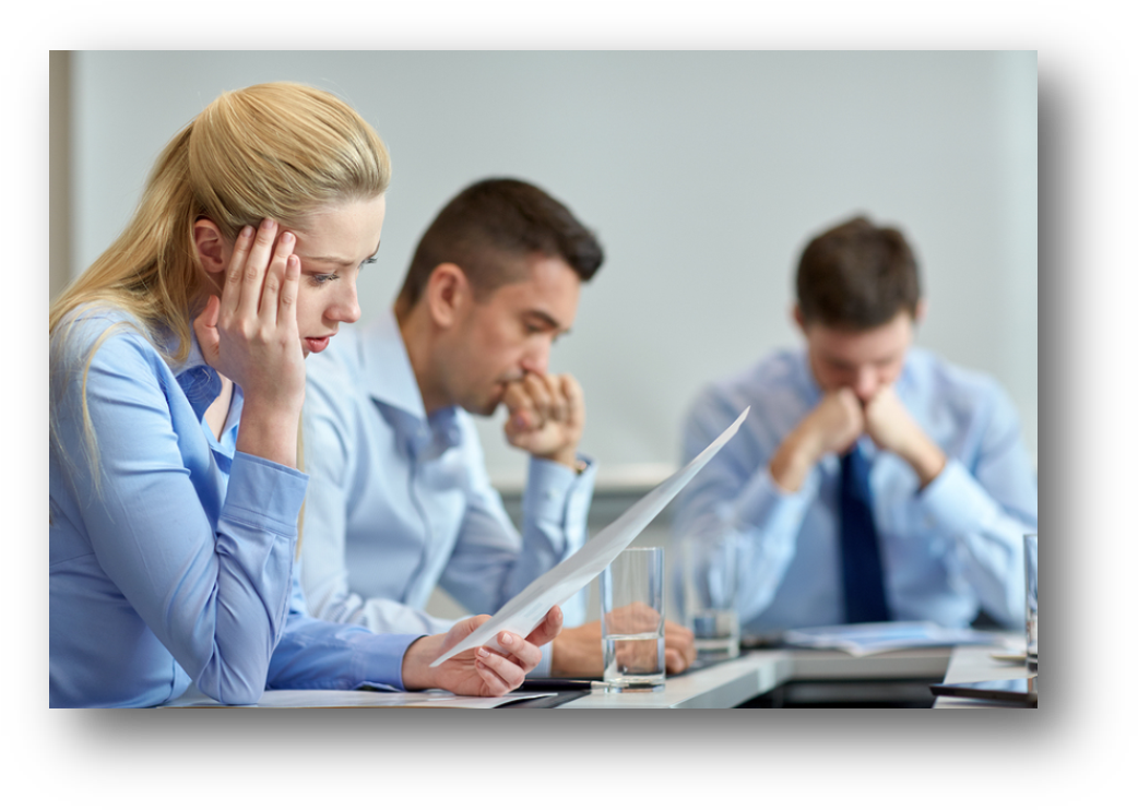 Stressed Business People Stressed Over Satisfaction - Administrative Problems (1056x753), Png Download