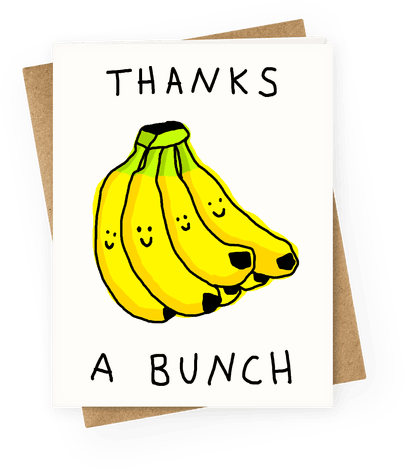 Thanks A Bunch Greeting Card - Happy Mothers Day Friend Funny (484x484), Png Download