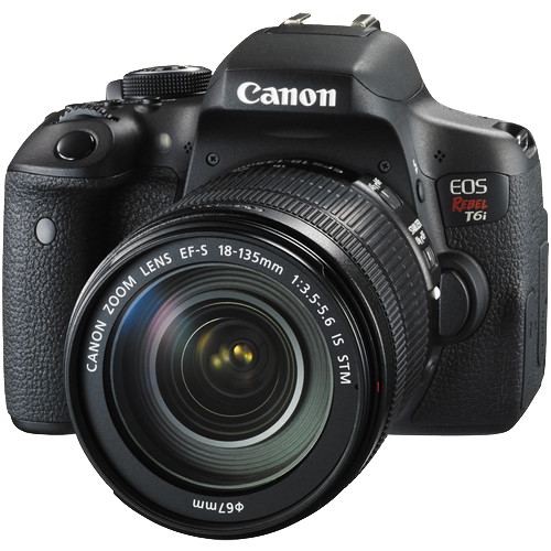 Media Lab Rebel Dslr Camera Kit - Canon Eos Rebel T6i 18 135mm Is Stm (500x500), Png Download