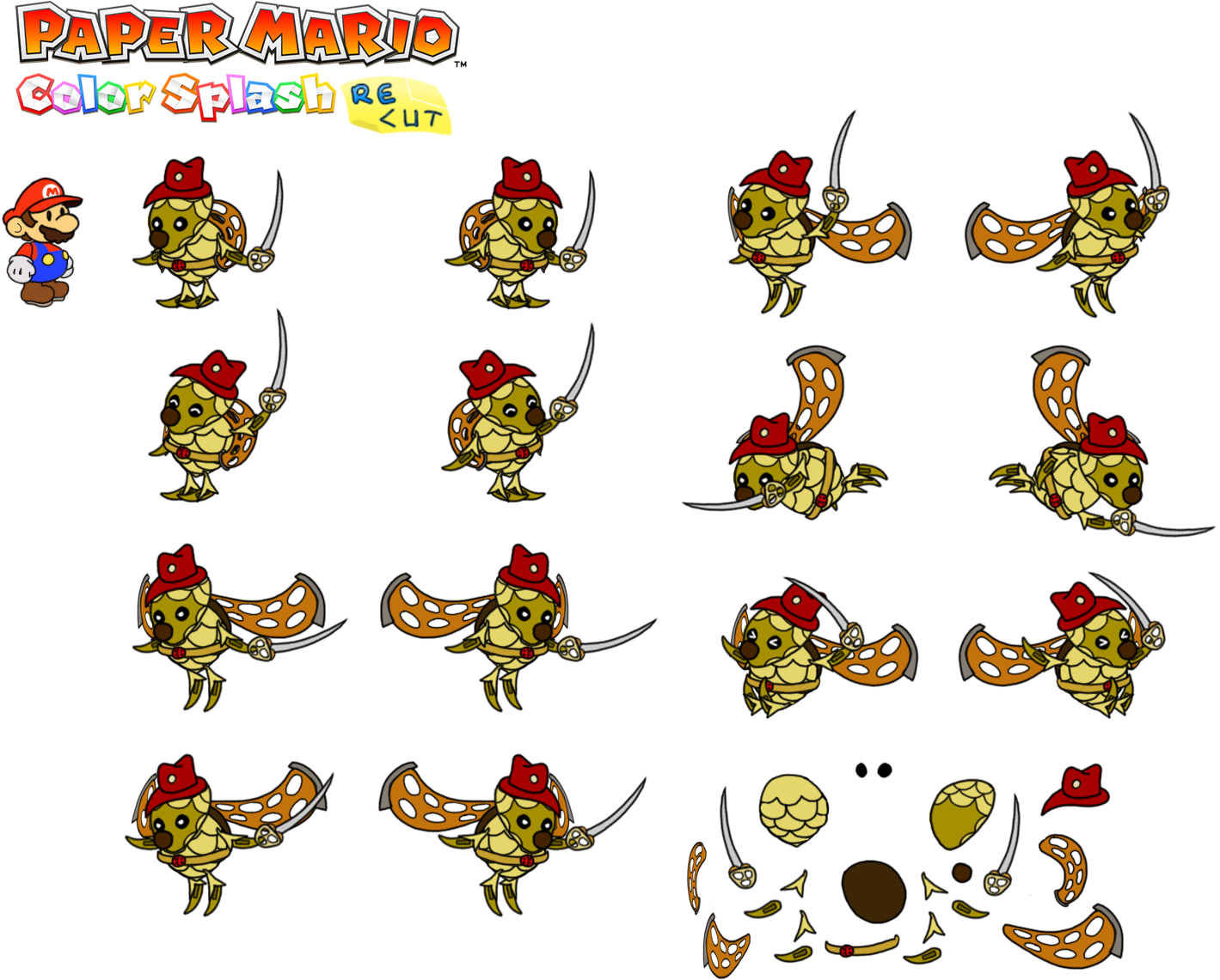 Prelude To The Recolored Paper Tale - Cartoon (1443x1181), Png Download