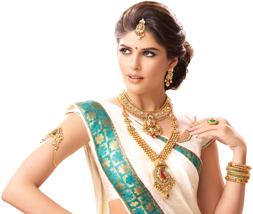 Online Jewellery Shopping Store India - Girl With Jewellery Png (515x444), Png Download