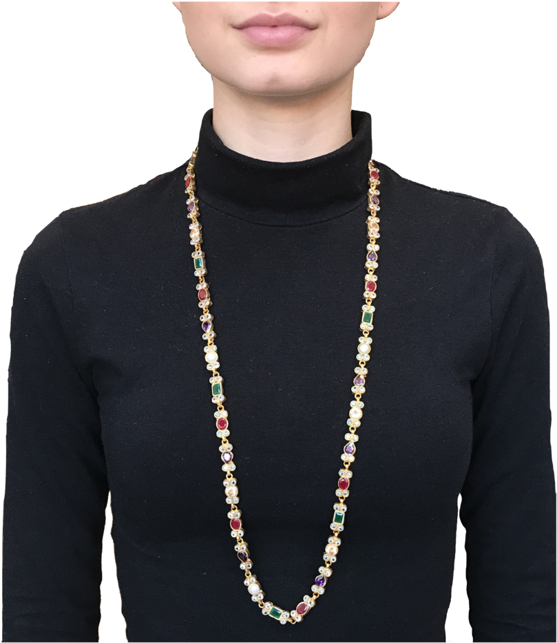 Multi Stone Necklace (1000x1000), Png Download