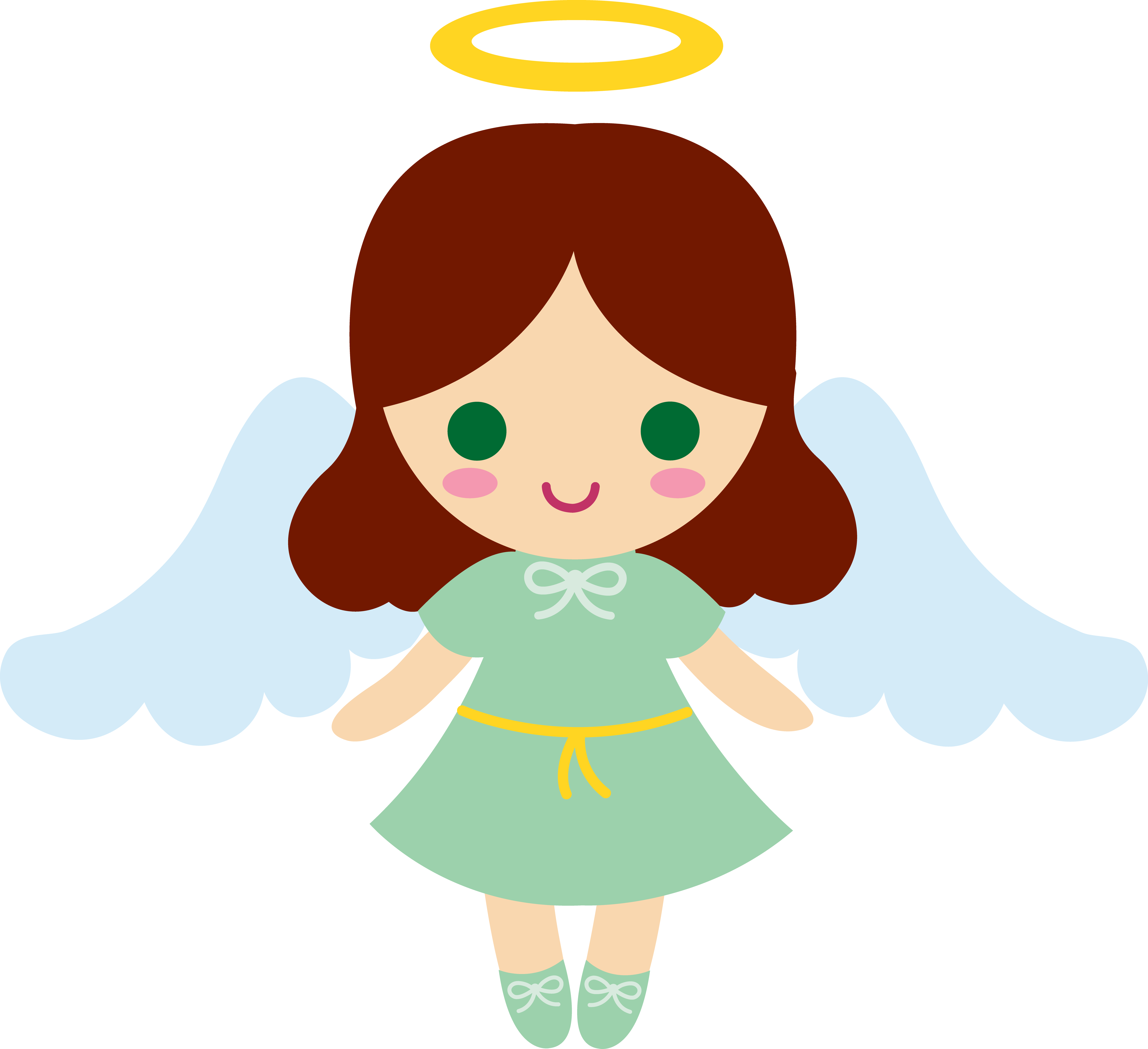 Cartoon Angel Pictures Free Download Clip Art - Angel Clipart (5999x5483), Png Download