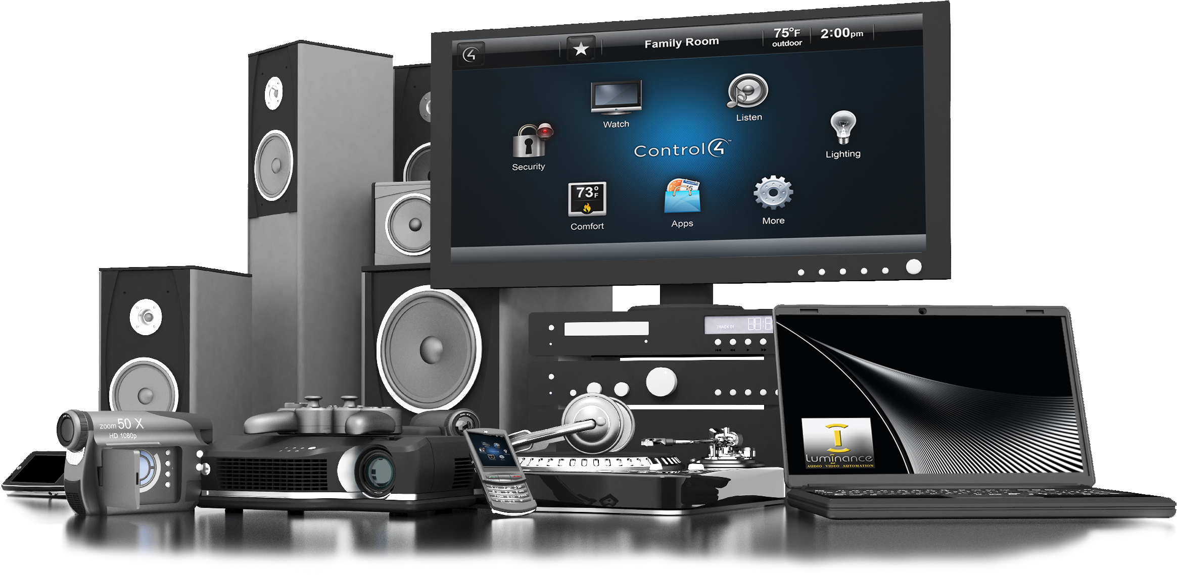 Electronic High Quality Png - Home Electronic Product Png (2560x1168), Png Download