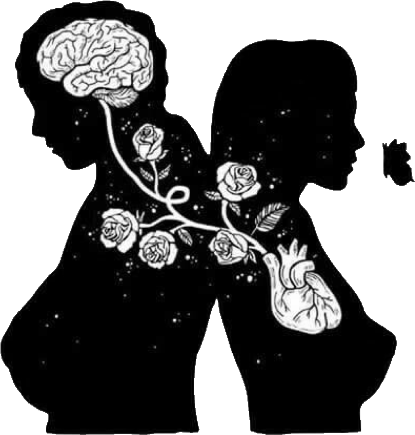 Brain And Heart Art (1024x1024), Png Download