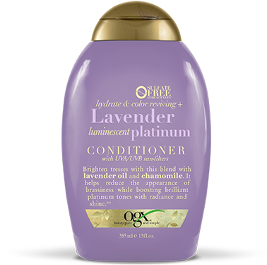 Ogx Lavender Luminescent Platinum Conditioner 385ml (400x722), Png Download