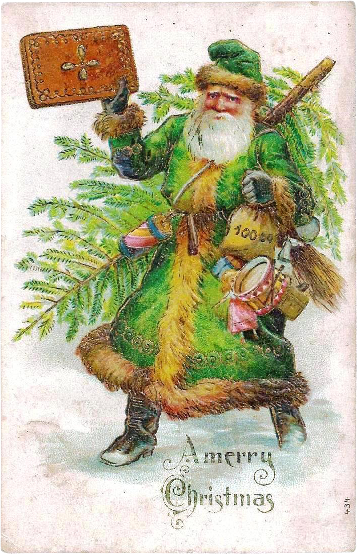 Weihnachtsmann, Viktorianische Engel, Viktorianische - Victorian England Father Christmas (1103x1103), Png Download