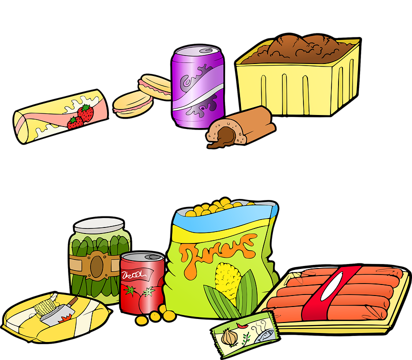 Junk Food Clipart Bad Health - Makanan Tidak Sehat Animasi (824x720), Png Download