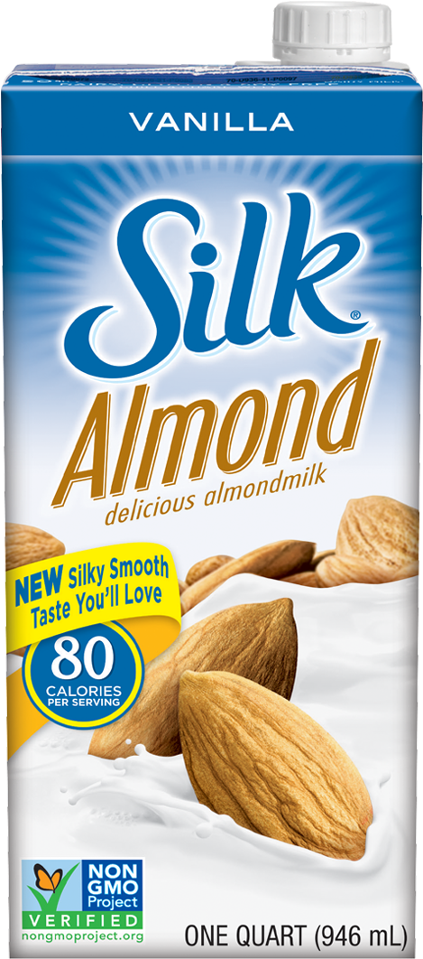 Image - Silk Almond Milk Vanilla (496x1130), Png Download