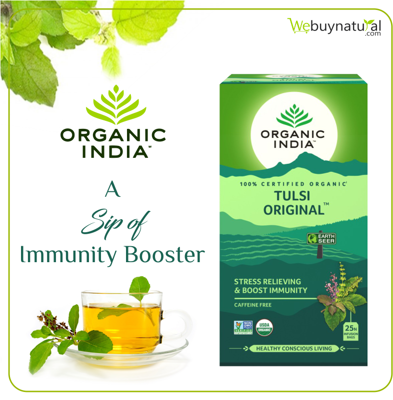 #organicindia Tulsi Green Tea Is Rich In Antioxidants - Organic India Tulsi Green Tea Classic (800x800), Png Download