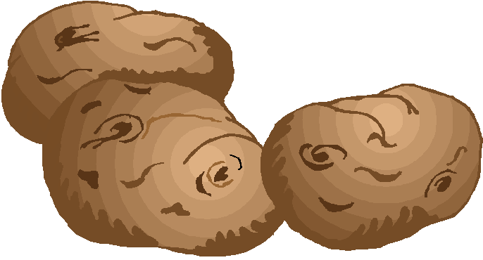 Potato - Heart (love) Potatoes Throw Blanket (686x370), Png Download