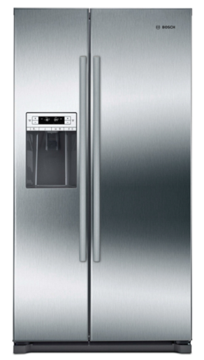 36" Freestanding Counter Depth Side By Side Refrigerator, - Bosch American Fridge Freezer (435x515), Png Download