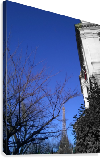 Eiffel Tower Paris Black And White With Color Canvas - Architecture (324x511), Png Download