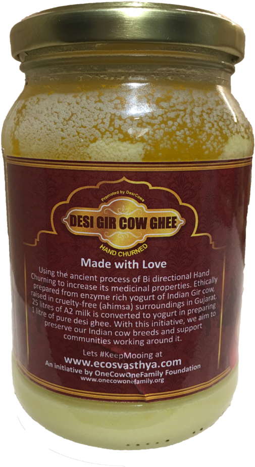 Ecosvasthya Desi Gir Cow A2 Ghee 475ml - Mumbai (768x1024), Png Download