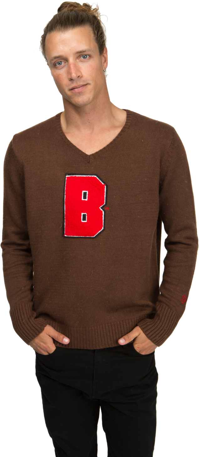 Brown University Men's V-neck Sweater - Portable Network Graphics (1000x1500), Png Download