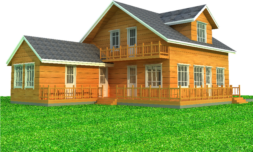 Wooden House Picture - House (1024x759), Png Download