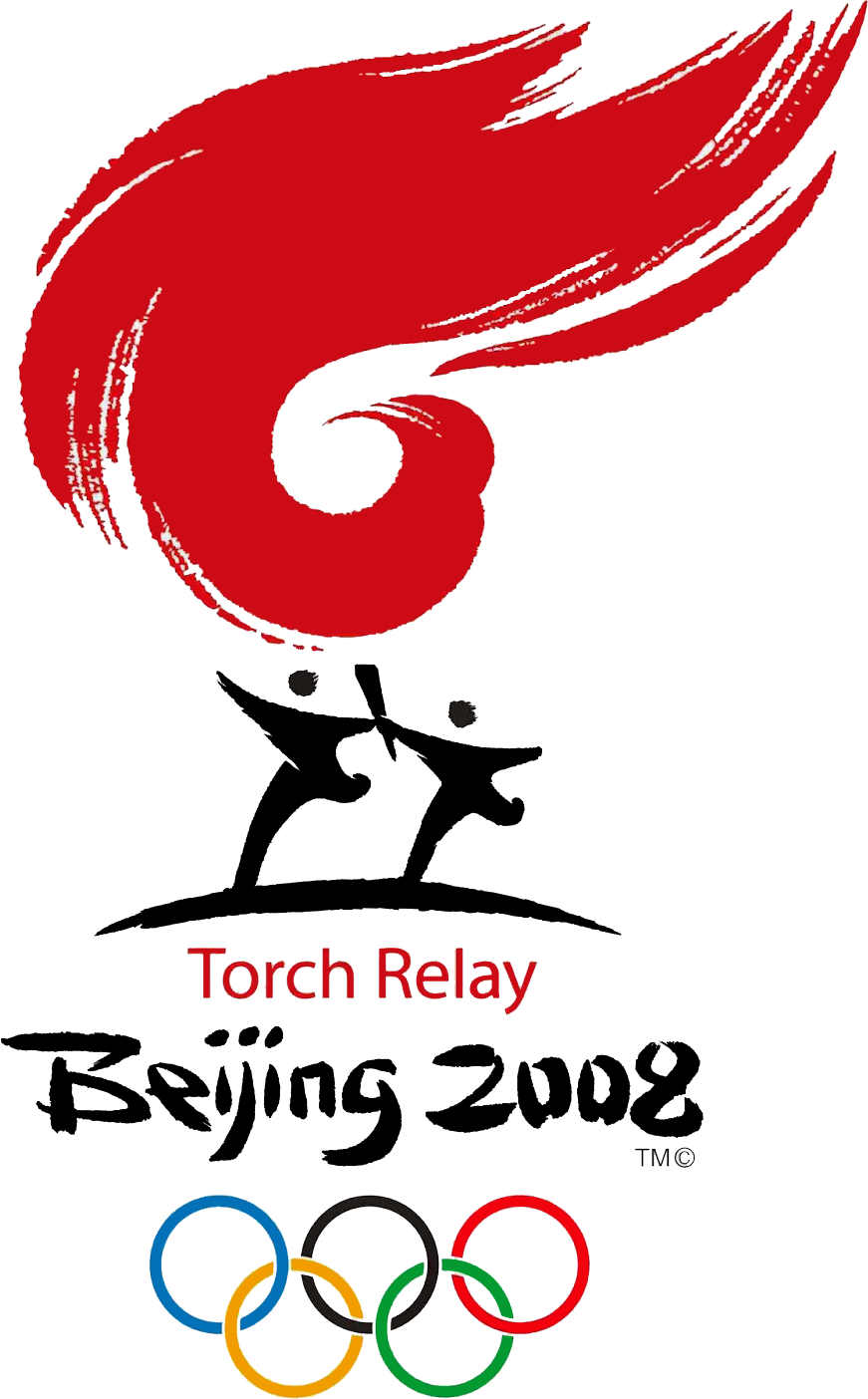 Image Torch - 2008 Summer Olympics (871x1404), Png Download