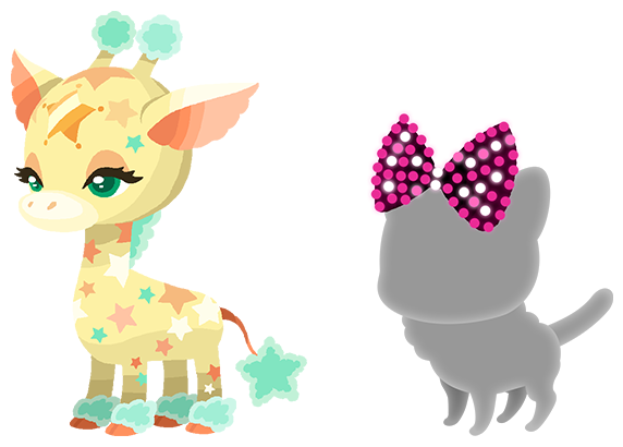 Offer Giraffestar [yellow] And Starry Night Ribbon - Wiki (572x410), Png Download