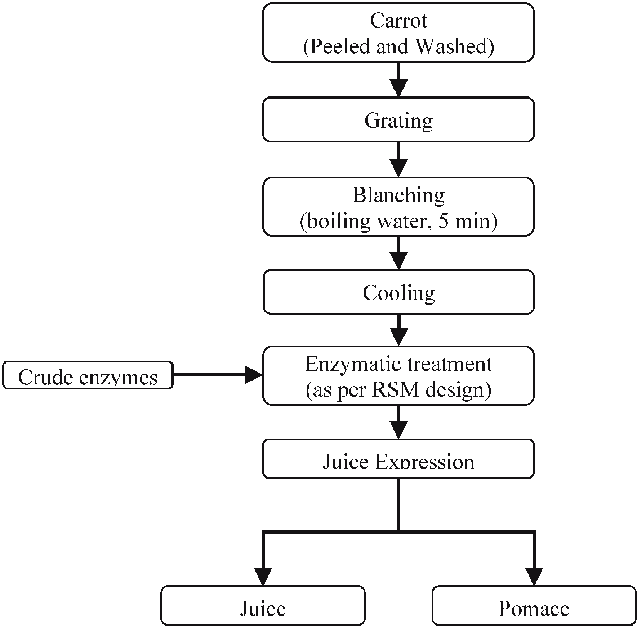 Flow Sheet For The Enzyme Assisted Carrot Juice Expression - Blanching And Enzym Treatment Carrot Juice (639x627), Png Download